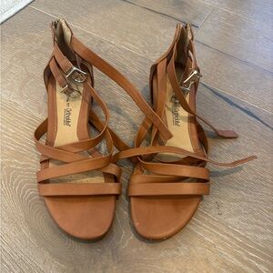 Croft & Barrow Brown Strappy Sandals EUC 8.5